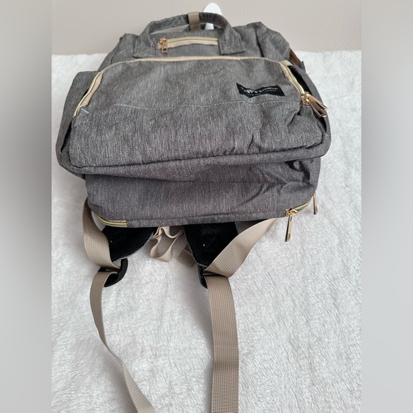 Happy Luoka brand Grey Multi-Function Diaper Bag Backpack - Picture 9 of 9